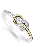 LAGOS Newport Petite Two Tone Knot Diamond Ring