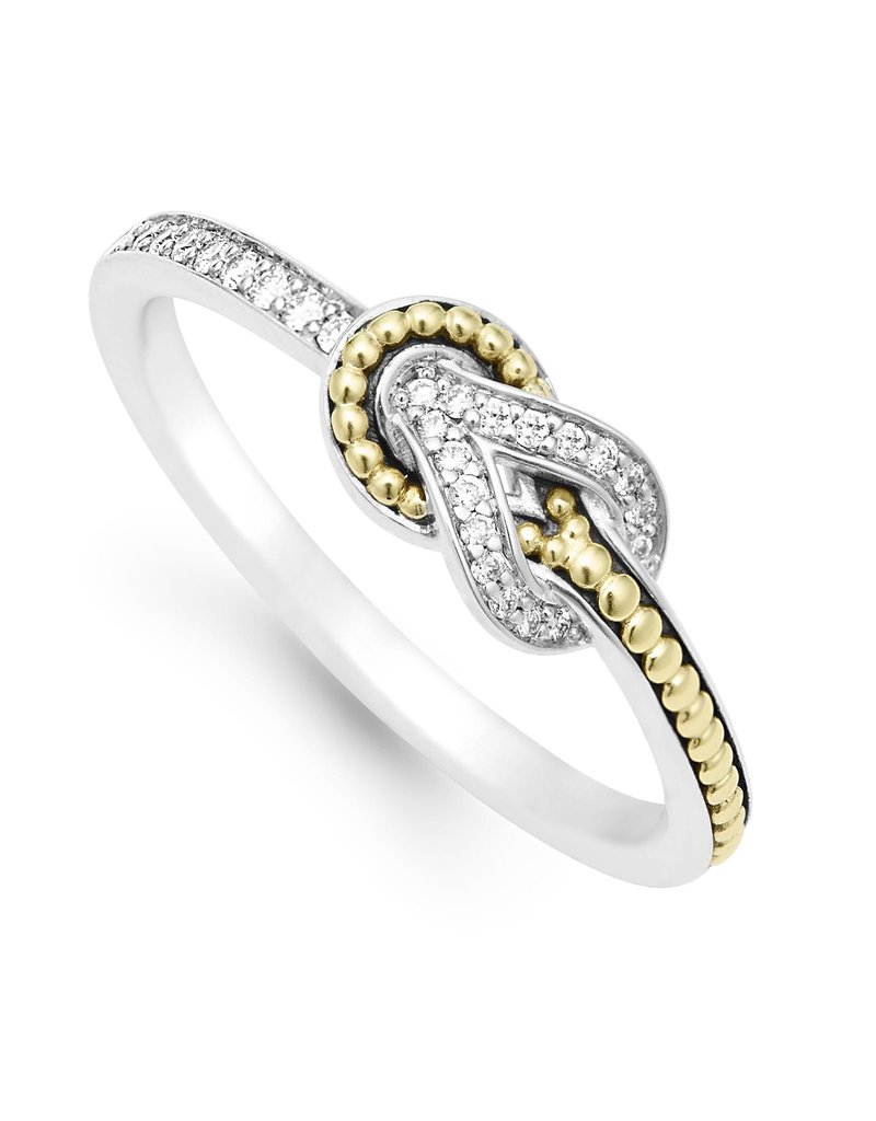 LAGOS Newport Petite Two Tone Knot Diamond Ring