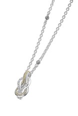 LAGOS Newport Two Tone Knot Diamond Pendant Necklace