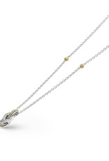 LAGOS Newport Small Two Tone Knot Diamond Pendant Necklace
