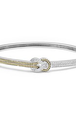 LAGOS Newport Two Tone Knot Diamond Cuff Bracelet