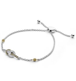 LAGOS Newport Two Tone Knot Diamond Bolo Bracelet