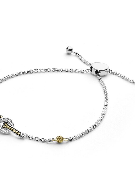 LAGOS Newport Two Tone Knot Diamond Bolo Bracelet