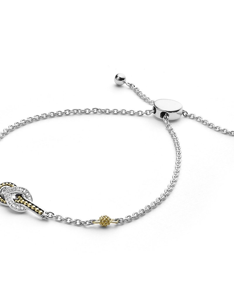 LAGOS Newport Two Tone Knot Diamond Bolo Bracelet