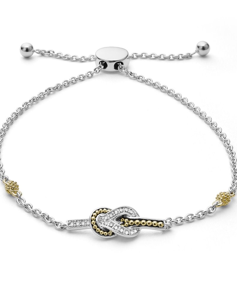 LAGOS Newport Two Tone Knot Diamond Bolo Bracelet