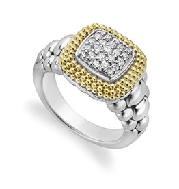 LAGOS Caviar Lux Diamond Square Ring