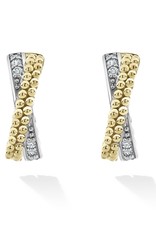 LAGOS Caviar Lux Diamond Small Hoop X Earrings