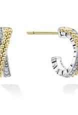 LAGOS Caviar Lux Diamond Small Hoop X Earrings