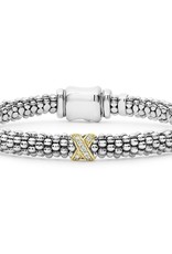 LAGOS Caviar Lux Three Station Two Tone X Diamond Bracelet