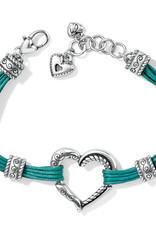 Heritage Heart Bracelet in Teal