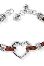 Heritage Heart Bracelet in Brown