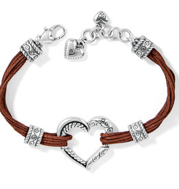 Heritage Heart Bracelet in Brown
