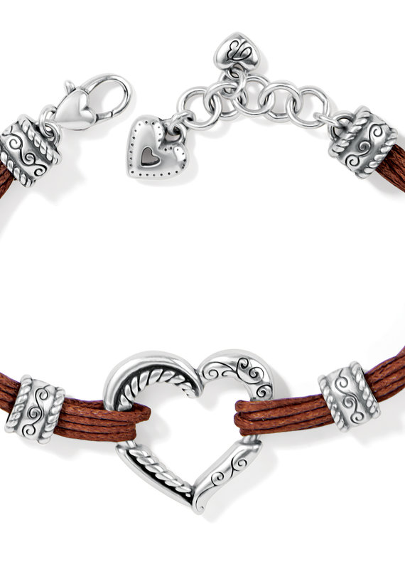 Heritage Heart Bracelet in Brown