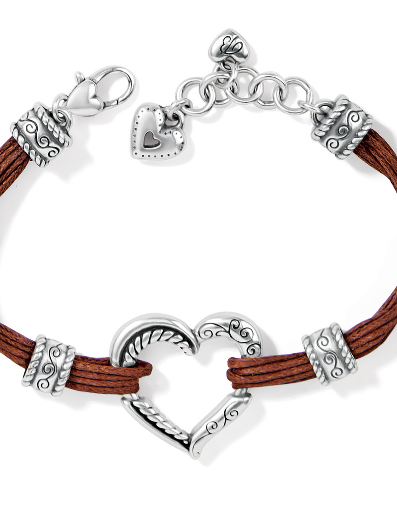 Heritage Heart Bracelet in Brown