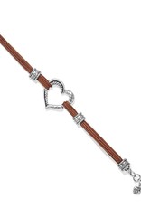Heritage Heart Bracelet in Brown