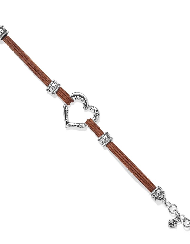 Heritage Heart Bracelet in Brown