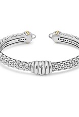 LAGOS Caviar Color White Topaz 8mm Cuff Bracelet