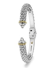 LAGOS Caviar Color White Topaz 8mm Cuff Bracelet