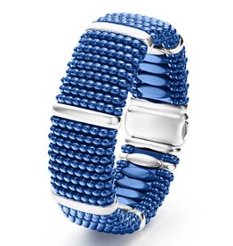 LAGOS Ultramarine Ceramic Silver Station Statement Ceramic Caviar Bracelet