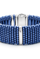 LAGOS Ultramarine Ceramic Silver Station Statement Ceramic Caviar Bracelet