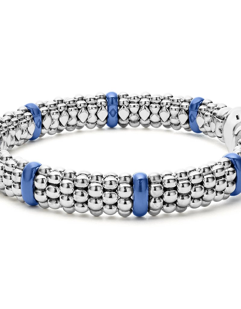 LAGOS Ultramarine Ceramic Single Station Diamond Caviar Bracelet