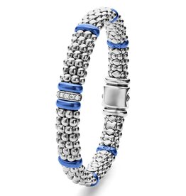 LAGOS Ultramarine Ceramic Single Station Diamond Caviar Bracelet