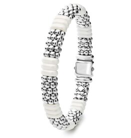 LAGOS White Ceramic Ceramic Caviar Beaded Bracelet