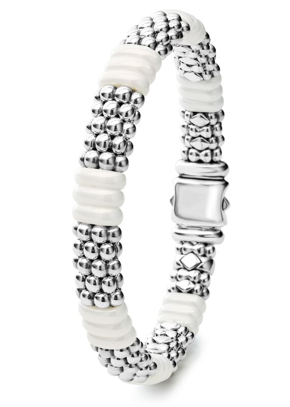 LAGOS White Ceramic Ceramic Caviar Beaded Bracelet