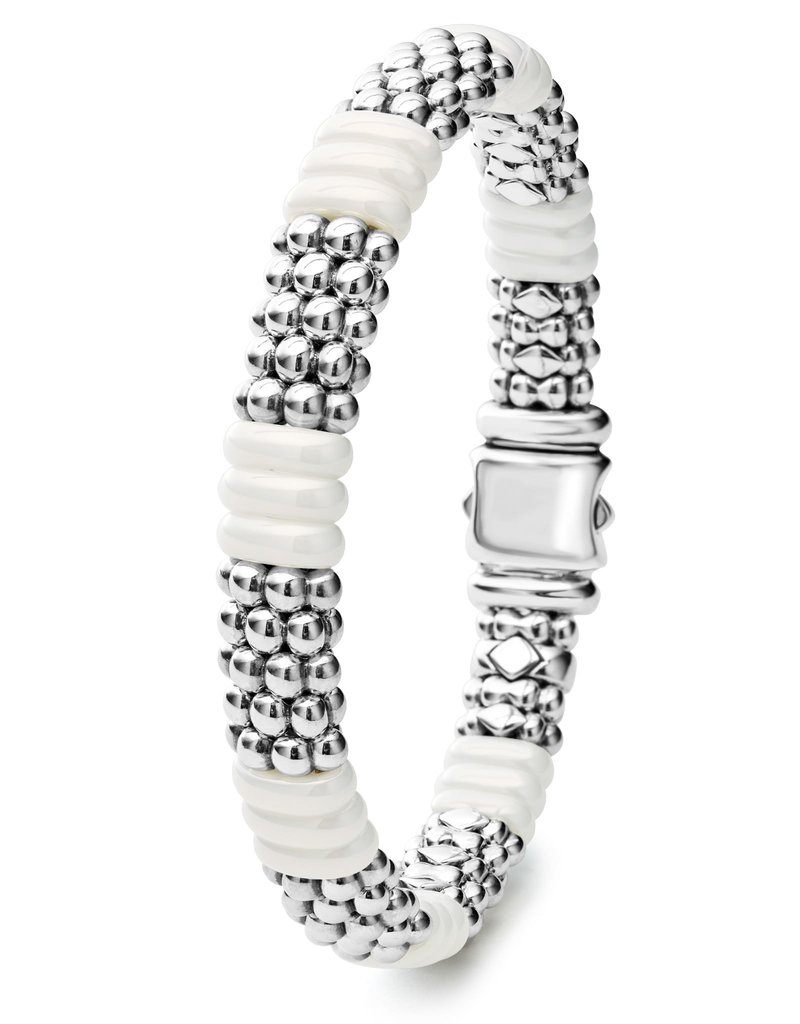 LAGOS White Ceramic Ceramic Caviar Beaded Bracelet
