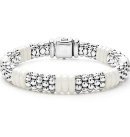 LAGOS White Ceramic Ceramic Caviar Beaded Bracelet