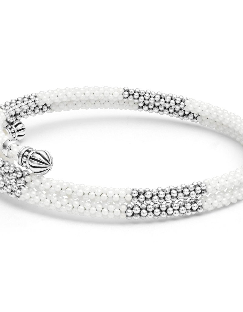 LAGOS White Ceramic Beaded Wrap Bracelet