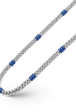 LAGOS Ultramarine Ceramic Three Bead Station Caviar Necklace
