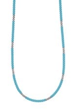 LAGOS Blue 3mm Silver Station Ceramic Beaded Necklace