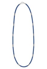 LAGOS Ultramarine 3mm Silver Station Ceramic Beaded Necklace