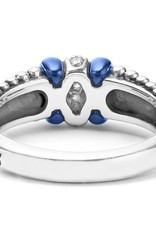 LAGOS Ultramarine Caviar Ceramic and Caviar Diamond Ring