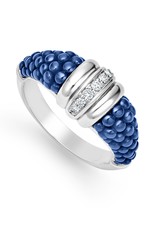 LAGOS Ultramarine Caviar Ceramic Diamond Stacking Ring