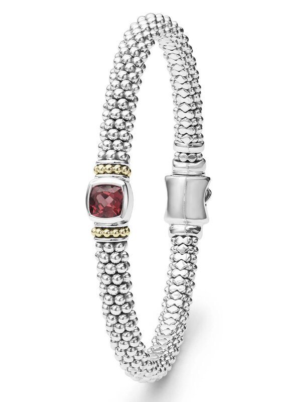 LAGOS Color Caviar 6mm Rhodolite Garnet Caviar Bracelet
