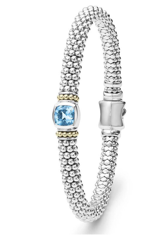 LAGOS Color Caviar 6mm Swiss Blue Topaz Caviar Bracelet