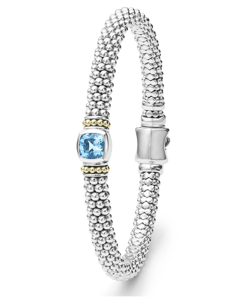 LAGOS Color Caviar 6mm Swiss Blue Topaz Caviar Bracelet