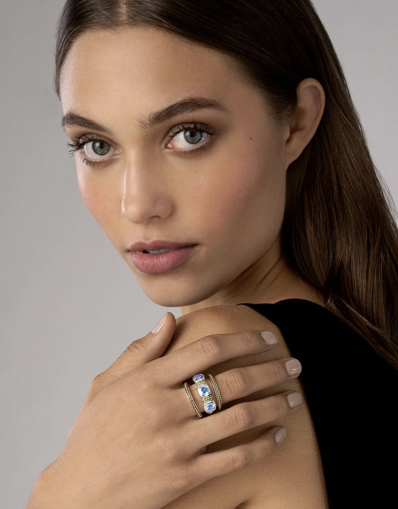 LAGOS Color Caviar Swiss Blue Topaz Caviar Stacking Rings