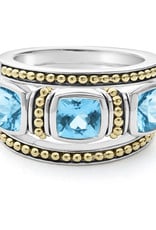 LAGOS Color Caviar Swiss Blue Topaz Caviar Stacking Rings