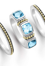 LAGOS Color Caviar Swiss Blue Topaz Caviar Stacking Rings