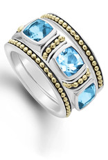 LAGOS Color Caviar Swiss Blue Topaz Caviar Stacking Rings