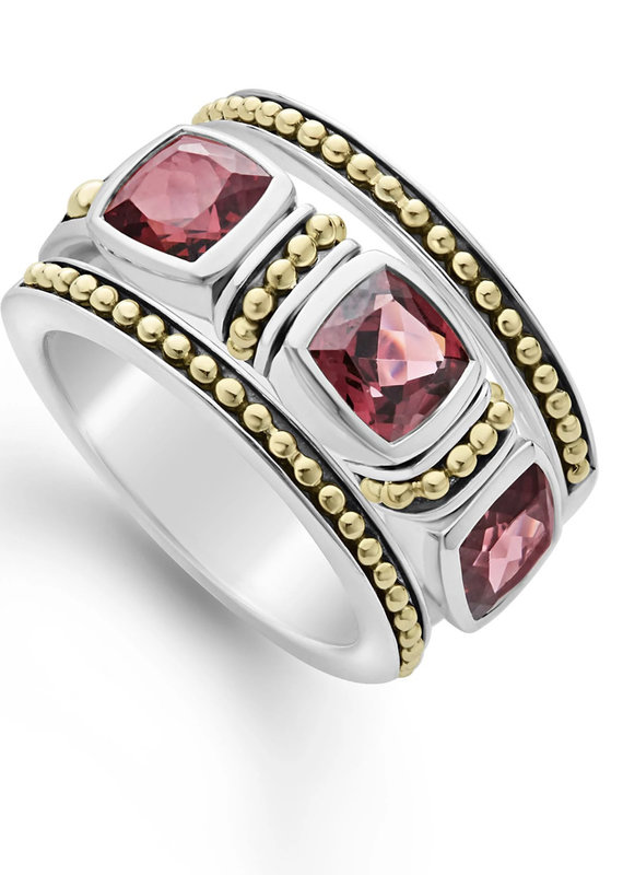LAGOS Color Caviar Rhodolite Garnet Caviar Stacking Rings