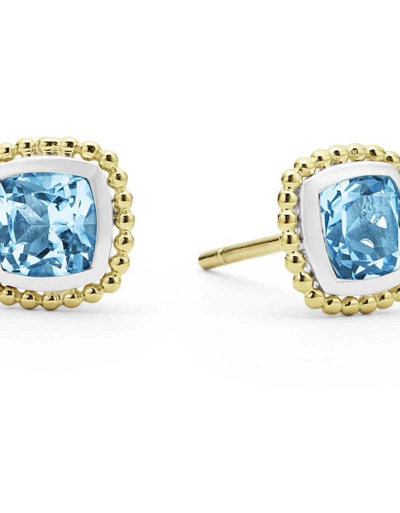 LAGOS Color Caviar Swiss Blue Topaz Caviar Stud Earrings