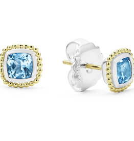 LAGOS Color Caviar Swiss Blue Topaz Caviar Stud Earrings