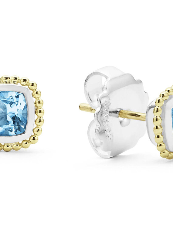 LAGOS Color Caviar Swiss Blue Topaz Caviar Stud Earrings
