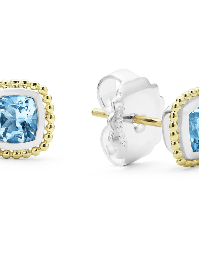 LAGOS Color Caviar Swiss Blue Topaz Caviar Stud Earrings