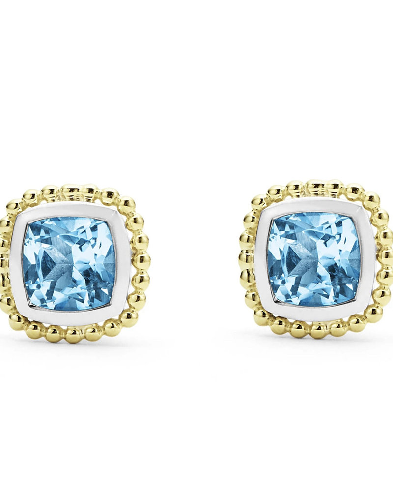 LAGOS Color Caviar Swiss Blue Topaz Caviar Stud Earrings