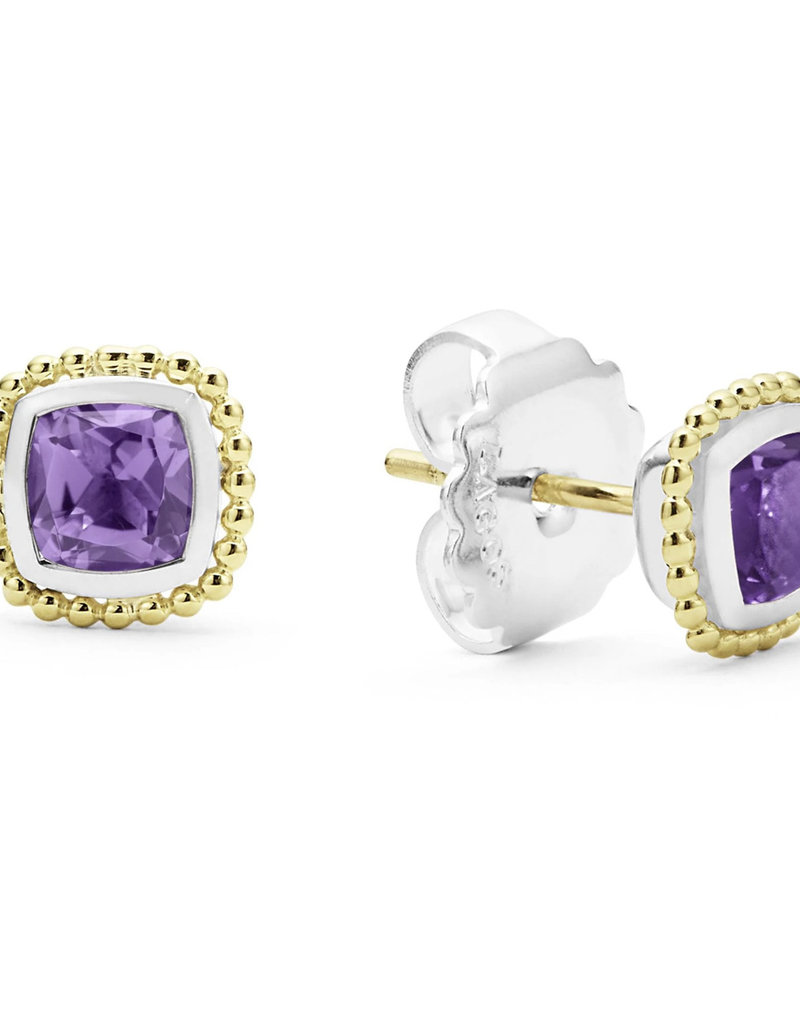 LAGOS Color Caviar Amethyst Caviar Stud Earrings